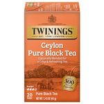 Twinings Black Tea, Ceylon, 20 Count Bagged Tea (6 Pack)
