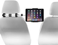 Macally Tablet Holder for Car Headrest - Adjustable iPad Headrest Mount for Car - Super Secure Car iPad Holder Backseat Kids - Fits All 4.7-12.9" Back Seat Devices (iPad Pro/Air/Mini, Nintendo Switch)