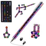 Aionly Fidget Pen, Magnetic Pen, Decompression Ballpoint Magnet Pen Fidget Toys For Ages 8-13, Christmas Stocking Filler Gift For Teenage Boys Girls 8 9 10 11 12 Years Old, Unique Gadgets (L, Rainbow)