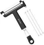 KITCHENDAO Replaceable Wire Cheese Slicer Cutter, 50% Stronger Wires with 2nd Gen Wire Fixing Mechanism, Adjustable Wire Cheese Cutter, Quick Replacement, Dishwasher Safe, with 3 Extra Wires