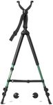 HUNTPAL 27"-69" Hunting Bipod Shooting Stick Gun Rifle Crossbow Shooting Rest with 360° Rotating V Yoke, Aluminum Tripod Stand with Quick Flip Leg Locks, Foam Hand Grips and Versatile Feet