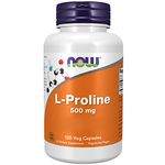 Now Foods, L-Proline, 500mg, 120 Vegan Capsules, Amino Acid, Gluten Free, Vegetarian, Soy Free, Non GMO