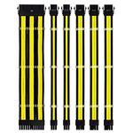 Ant Esports MODPRO Sleeve PSU Cable Kit 30 cm Extension Cable I Set of 3 (Yellow - Black)