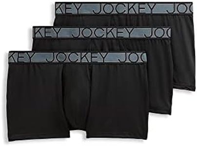 Jockey Ropa interior para hombre, microfibra activa, ecológica, 2.5 pulgadas, paquete de 3, Negro -, X-Large