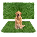GLOBREEN Thick Artificial Grass Pee Pads for Large Dogs, 45" x 32" Puppy Pets Fake Turf Grass Patch Potty Training, High Drainage