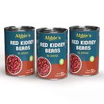 Abbie's Red Kidney Beans, 1200 Gram Pack Of 3 (400 G Each)|Precooked Red Kidney Beans, Best For Indian Curry (Rajma), Salad Etc.|Ready To Cook & Ready To Eat (Set Of 3)