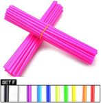 BEEGETTE Bicycle Spoke Skins Wraps BMX MTB Kids Road Mountain Bike Colorful Wheel Decoration-72 Pcs (Pink)