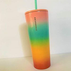 Starbucks 2019 Summer Collection Stainless Steel Rainbow Tumbler 24 oz