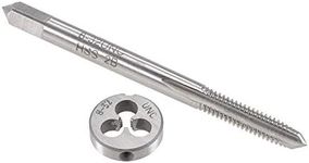 uxcell 8-32 UNC Tap and Die Set, HSS Machine Thread Tap with Round Threading Die, Right Hand