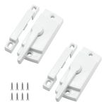 Uenhoy 2 Pack Cam Action Window Sash Locks for Double Hung Windows, Hole Center White Sash Window Locks for Vertical & Horizontal Sliding Windows