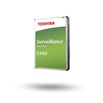 Toshiba 10TB S300 Surveillance HDD - 3.5' SATA Internal Hard Drive Supports up to 64 HD Cameras at a 180TB/Year Workload (HDWT720UZSVA)