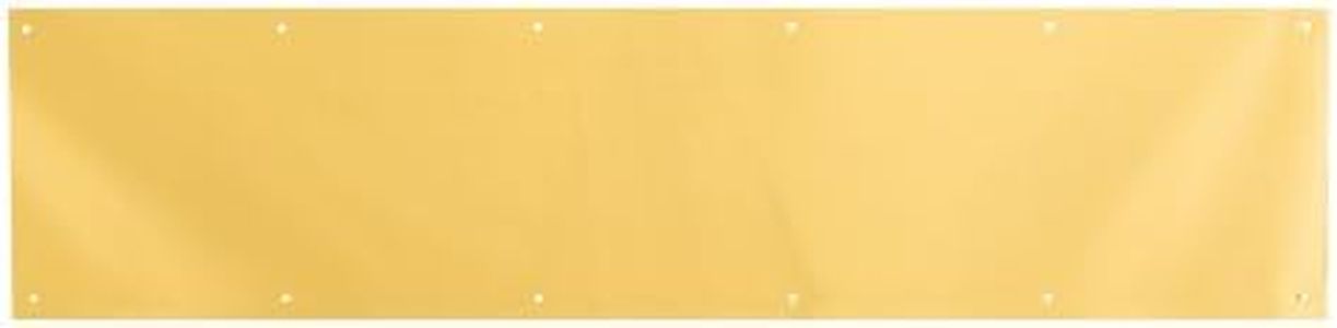 Prime-Line MP4618 Kick Plate, 8 in. x 34 in., Brite Brass on Aluminum Door Kick Plate (Single Pack)