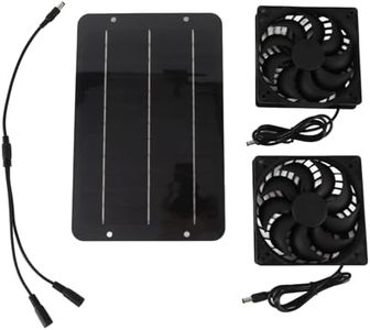 Solar Panel Fan, 10W Solar Powered Dual Fans for Chicken House Greenhouse Dog House with Protective Net, Solar Exhaust Intake Fan Kit