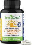 ForestLeaf - Vitamin D3 IU Weekly Supplement - Vitamin D Capsules for Bones, Teeth, and Immune Support - Easy Swallow Pure Vitamin D3 Caps