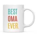 Andaz Press 11oz. Coffee Mug Birthday Gift Mother's Day, Best Oma Ever, 1-Pack