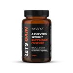 Ayuvya Lets Gain Weight Gain Powder For Male & Female | Helps Improve Weight, Muscle Mass, & Energy Levels | Promotes Overall Immunity & Muscle Recovery | Powerful & Effective Gainer | 150gm