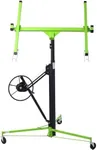 Drywall Panel Hoist Jack Lifter, 11 ft Lift Height, Steel Construction, Green and Black