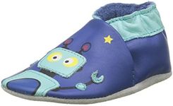 Robeez Boy's Unisex Babies' CRASY Robot Crawling Shoes, Blue Bleu Fonce Klein 52, 1.5/2 UK Child