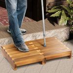 FANATU Wooden Platform Step Stool, 24.7" Step Platform for Adults & Elderly - Durable Mobility Stepping and Stair Assist Indoor & Outdoor, Heavy Duty/Non-Slip Step Stool for Handicap, Bedroom, Kitchen