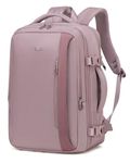 CHANTRIA Travel Backpack for Women 33L Expandable Backpack with Clothes Pocket Toiletry Pouch Carry On Backpack Flight Approved 16 inch Multifunctional Laptop Backpack for Office and College,Pink