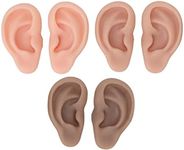 3 Pairs Silicone Ear Model, Soft Fl