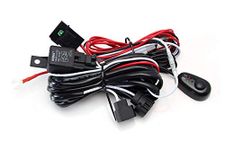 iJDMTOY (1) 5202 PSX24W 2504 Relay Harness Wire Kit with LED Light ON/Off Switch Compatible with Aftermarket Fog Lights, Driving Lights, Xenon Headlight Conversion, LED Work Lamp, etc