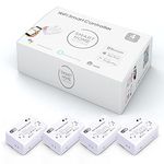 BSEED Smart Switch Remote Control DIY Wireless WiFi Smart Switch Module work with Tuya/Alexa/Google Home/Smartlife-No Hub Required(4 pack)