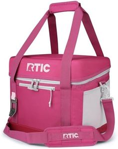 RTIC 15 Can Everyday Cooler, Soft Sided Portable Insulated Cooling for Lunch, Beach, Drink, Beverage, Travel, Camping, Picnic, for Men and Women, Very Berry