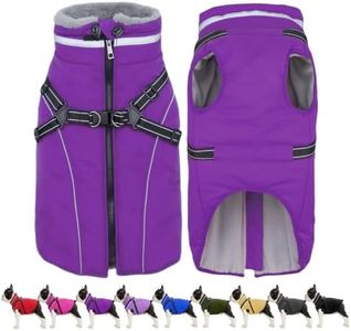 Fragralley Dog Coat with Harness Built in, Waterproof Warm Jacket Vest