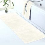 Walensee Large Bathroom Rug (24 x 60, Ivory) Extra Soft and Absorbent Shaggy Bathroom Mat Machine Washable Microfiber Bath Mat for Bathroom, Non Slip Bath Mat, Luxury Bathroom Floor Mats