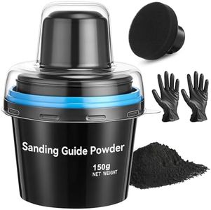 Dunkive 5.3 oz(150g) Black Dry Guide Coat Powder for Guide Coat Auto Body Sanding, Highlights Scratches & Low Spots, Works for Wet & Dry Sanding (Includes Clear Lid, Nitrile Gloves)(1 Pack)