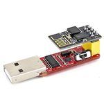 Wishiot 1pc ESP8266 ESP-01S 4MB Serial WiFi Wireless Transceiver Module + 1pc CH340G Programmer USB to ESP-01 Wireless Adapter Module 4.5-5.5V