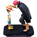 Luffy Anime Figurine, Shanks Touching Luffy Figures Anime Action FigureFigures Model, The Monkey D Luffy, Cake Topper Birthday cake decoration Anime theme doll figure