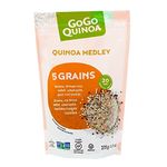 GoGo Quinoa 5 Grain Medley with Quinoa | Gluten-Free | Non-GMO | Plant-Based & Vegan | Plant-Based | Kosher | Source of Fibre & Iron | Canadian Company | 375g