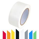 GTSE 50mm x 33m, White, PVC Line Marking Tape, 1 Roll, Safety Marking Tape, 0.15mm Thick, Suitable for Dance Floors, Gyms, Warehouse, Sports Industry