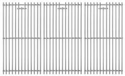 PETKAO 3PCS Stainless Steel Clad Wire Cooking Grids for Select Kitchen Aid Brand Gas Grill-griddles with 1-Pack Stainless Steel Grill Cleaner