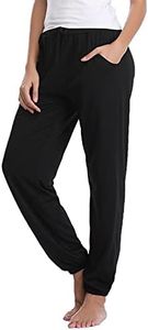 Nieery Pantalones Chándal Mujer Algodón Pantalón Largos con Bolsillos Casuals Casa Dormir Pantalón Suave y Confortable para Yoga