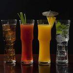 Tall Cocktail Glasses Set of 4 - Handcrafted Cocktail Glass Set - Highball Bar Glasses for Beer, Juice, Iced Tea - 15oz Liquor Glasses - Drink Tumbler Glass 4-Pack - Home Barware Alcohol Cups