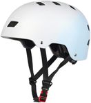 Bike Skateboard Helmet, Adjustable and Multi-Sport for Skate Scooter, 3 Sizes for Adult Youth Kids Toddler (Gradient Light Blue)
