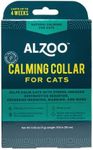 ALZOO Calming Collar for Cats, Helps Calm Pets During Thunder, Fireworks, Separation Anxiety & More, Effective Up to 4 Weeks, 100% Plant-Based Active Ingredients
