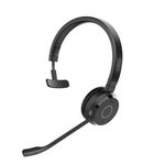 Jabra Evolve 65 TE (3rd Edition 2025) Wireless Bluetooth Mono Headset with Mic, Connect to Two Devices, 16h Battery, Noise-Cancelling Microphone, USB-A Adapter, MS Teams Certified, Black