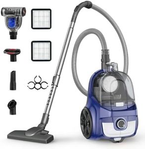 Aspiron Canister Vacuum, Upgraded 1600W Bagless Canister Vacuum Cleaner, Blue010701