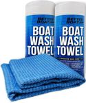 Super Absorbent Towels Wash & Drying Chamois Cloth Synthetic Smooth Boat Cooling Towel Shammy Towel for Car Drying Towel Marine Grade Car Towel Cleaning Supplies Wash Chamois Towel Dry PVA Wash 2 PK