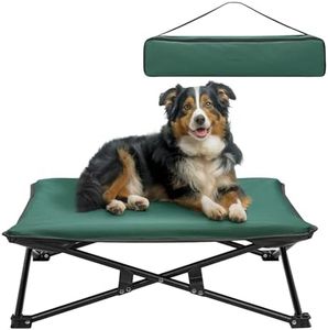 Navaris Lit de Camp pour Chien - Lit surélevé Pliable pour Petits et Moyens Chiens Max. 15 kg - Transat hamac couchette extérieur 70 x 70 x 20 cm pour Animal Chat
