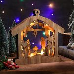 Wooden Outdoor Nativity Scene