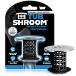 TubShroom Edition Revolutionary Tub Drain Protector Hair Catcher, Strainer, Snare, Black Chrome