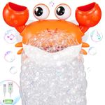 Gigilli Crab Baby Bath Toys, Rechargeable Bath Bubble Machine for Toddlers 6-12 12-18 Months, Automatic Shower Bathtub Bubble Maker with Music Bath Toys for Kids Ages 1-3 4-8 Boys Girls Birthday Gifts