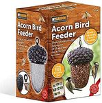 Acorn Shaped Metal Bird Feeder Nuts & Seeds Hanging Animal Feeder With FREE BIRD SPOTTING CHART