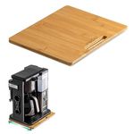 ANBOXIT Appliance Sliding Tray for Coffee Maker, Bamboo Small Appliance Slider for Countertop, Kitchen Pull Out Tray for Coffee Maker, with Rubber Wheels, Wide - Small (10"D x 12"W)