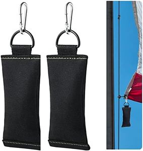 Oudain 2 Pcs Flag Weight for Flagpoles 1lb Clip on Flag Weights Flag Pole Counterweight for Bottom of Flag Windy Days Internal External Halyard Flagpole (Black)